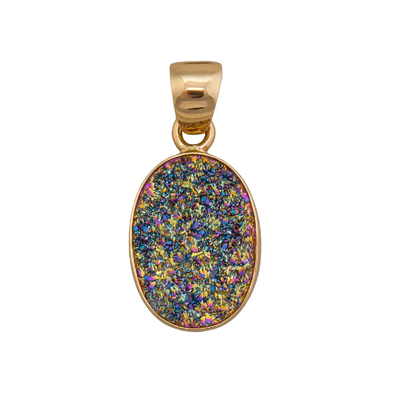 Alchemia Rainbow Druzy Oval Pendant