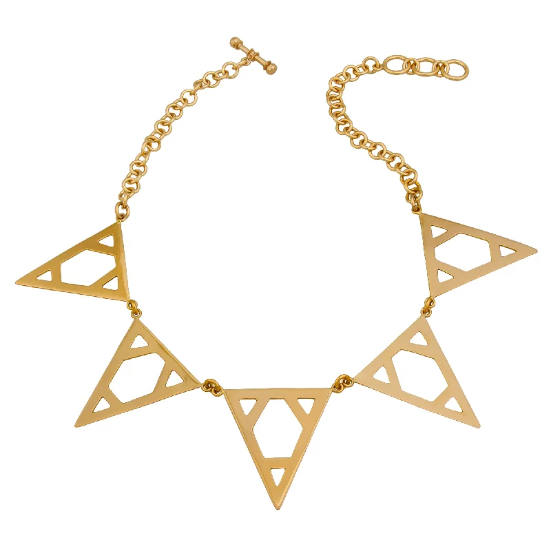 Alchemia Twin Pyramid Necklace