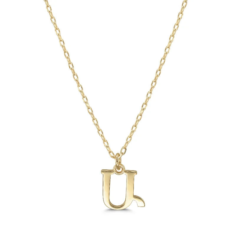 Armenian Initial Necklace Gold