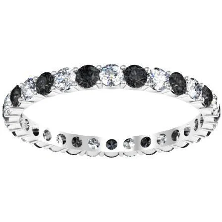 1.00cttw Black Diamond Eternity Wedding Band