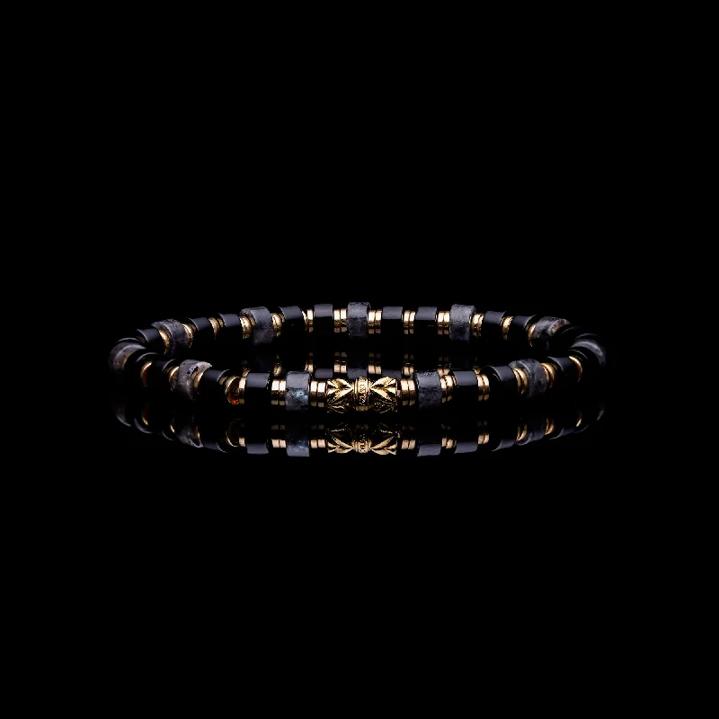 Black Gold | Black Onyx Beaded Bracelet