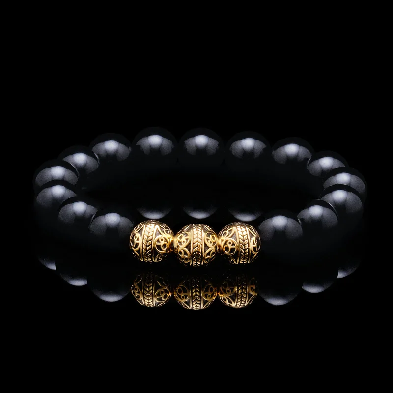 Gold Classic Obsidian Bracelet