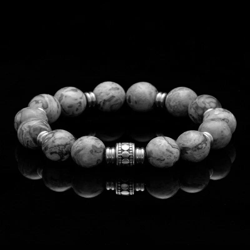 Stainless Steel Spacer Crown Chakra Bracelet