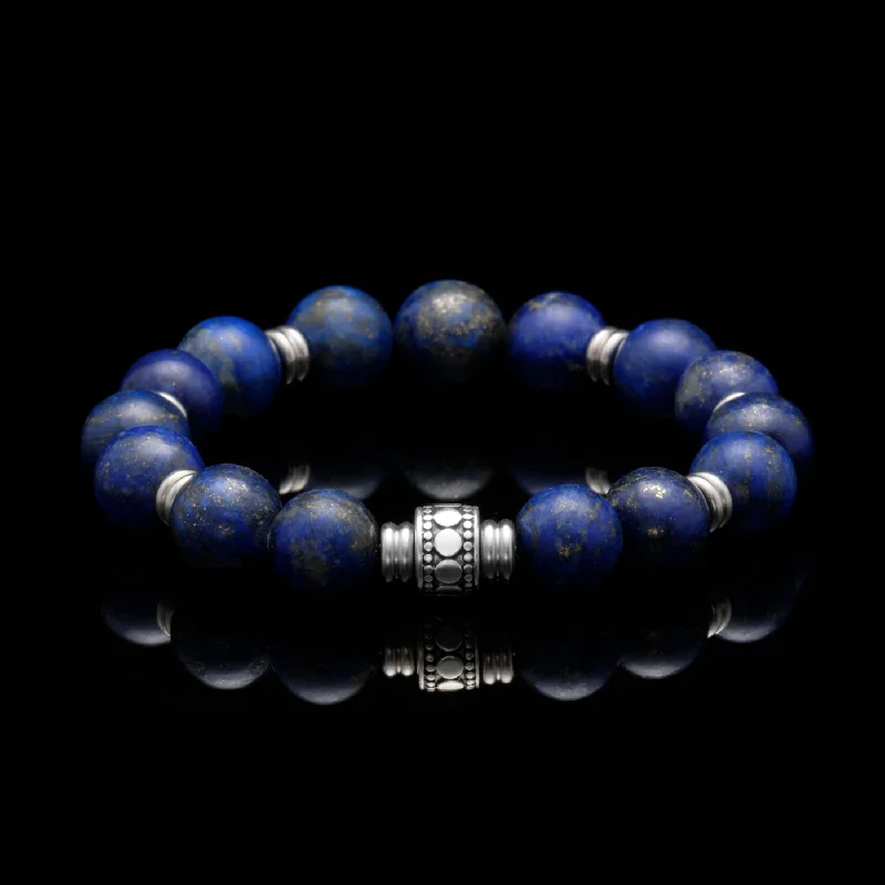 Stainless Steel Spacer Throat Chakra Bracelet