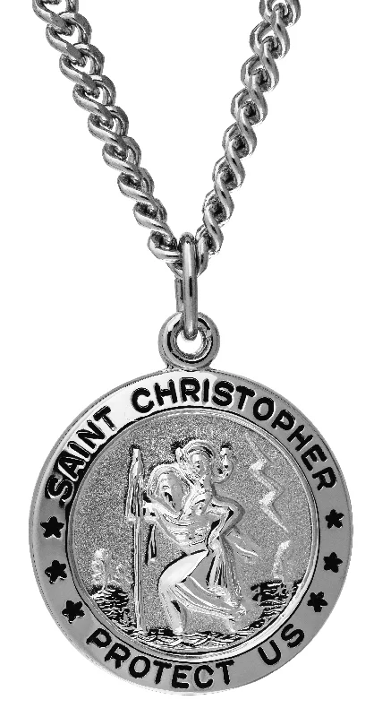 Sterling Silver St. Christopher Medal on Chain