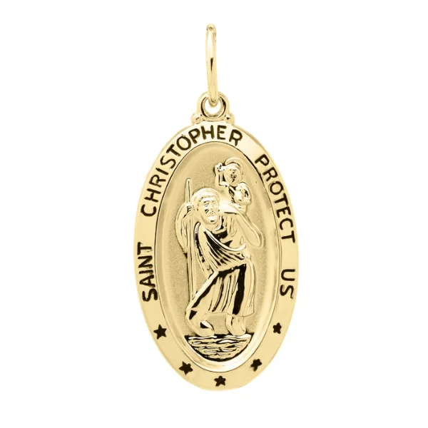 14K Gold Filled St. Christopher's Medal on Chain