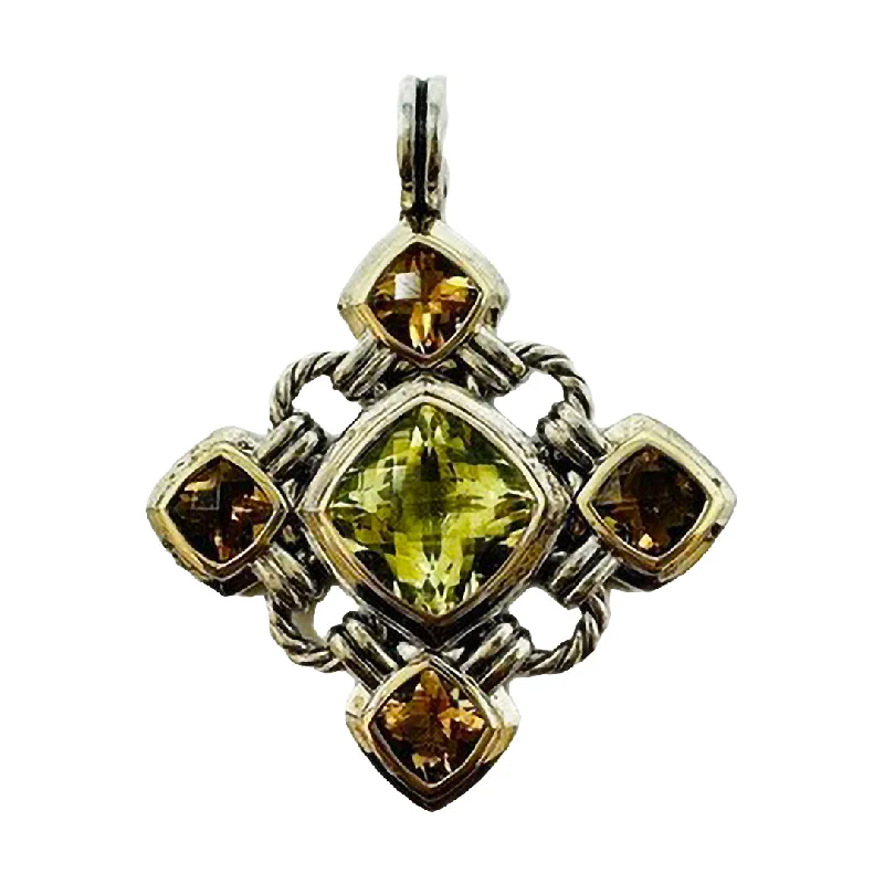 David YurmanRenaissance Citrine and Quartz Pendant