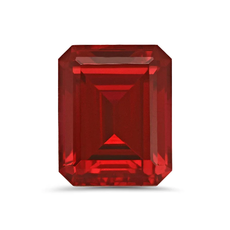 Emerald Cut Lab Created Ruby