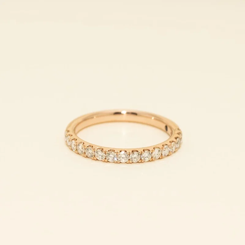 Estate Diamond Wedding Band in 14kt Rose Gold