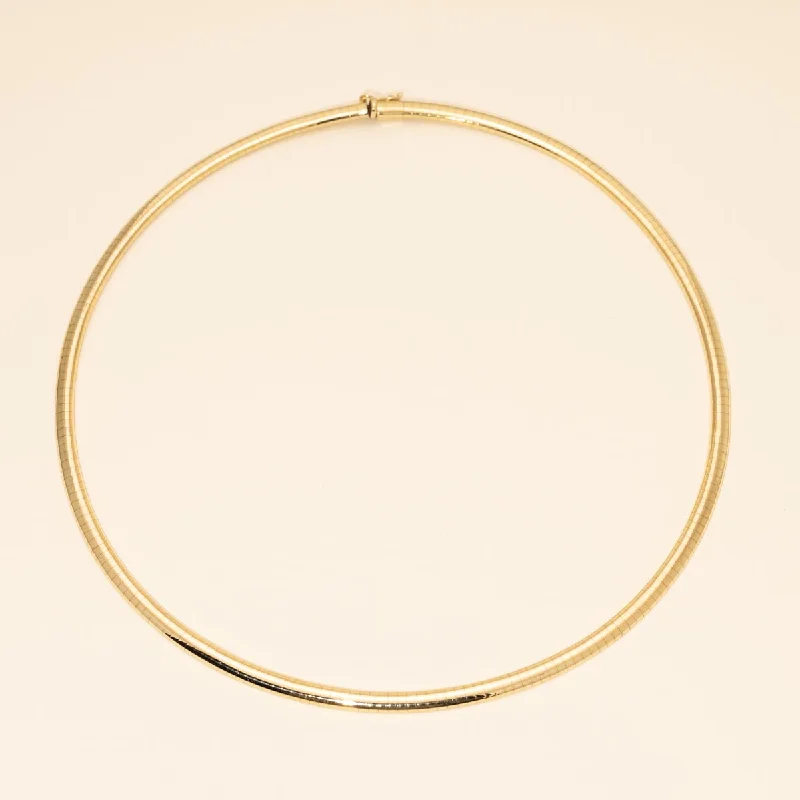 Estate Omega Chain Necklace in 14kt Yellow Gold