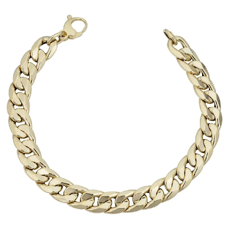 Fremada Italian 14k Yellow Gold 9.4 millimeters Cuban Curb Link Bracelet (8.5 inches)