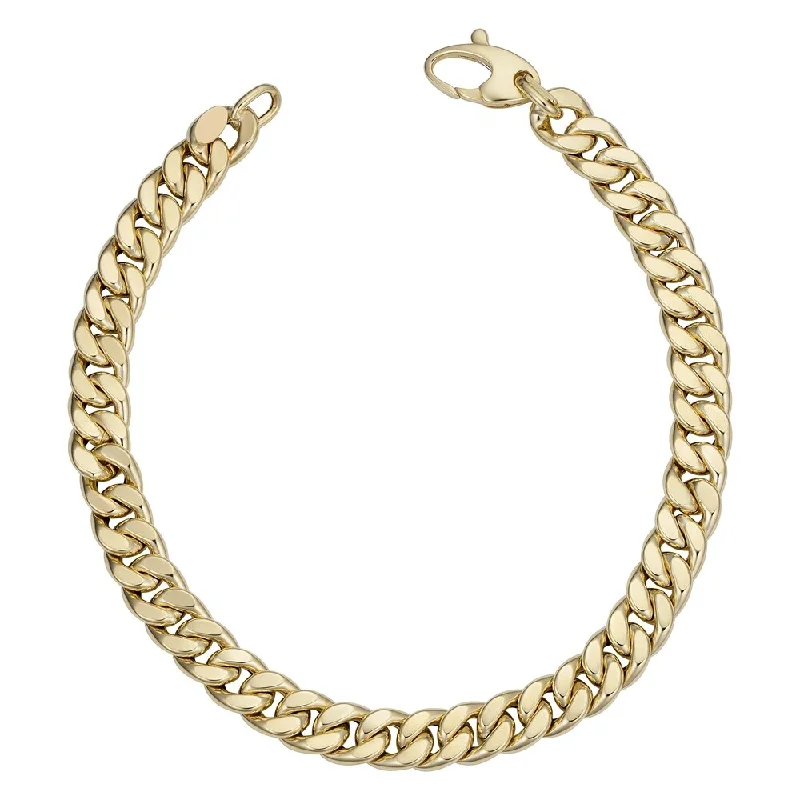 Fremada Italian 14k Yellow Gold Curb Link Bracelet (6 millimeters wide x 8.5 inches long)