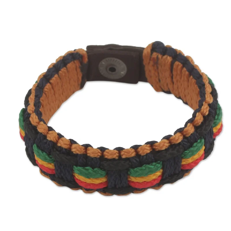 Handmade Good Vibes Cord Bracelet (Ghana)