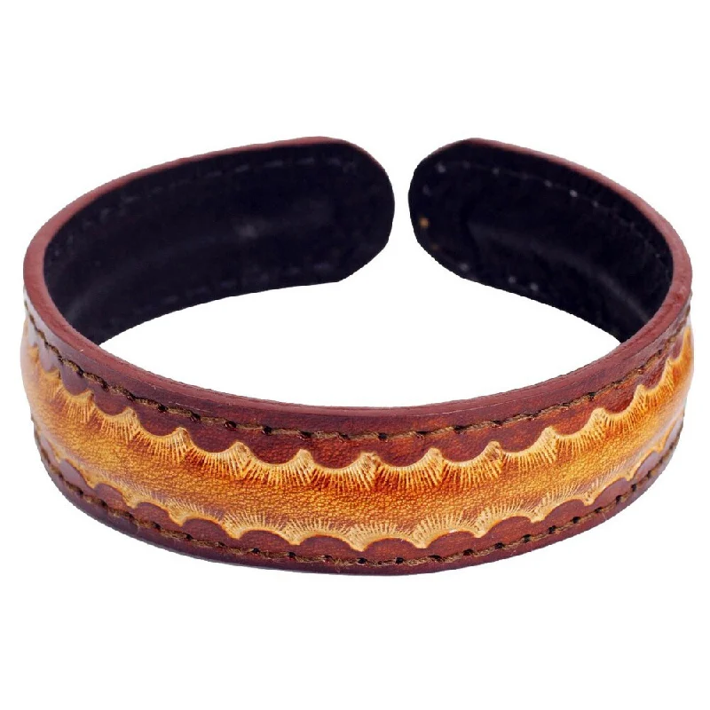 Handmade Men's Leather 'Solar Warrior' Bracelet (Thailand)