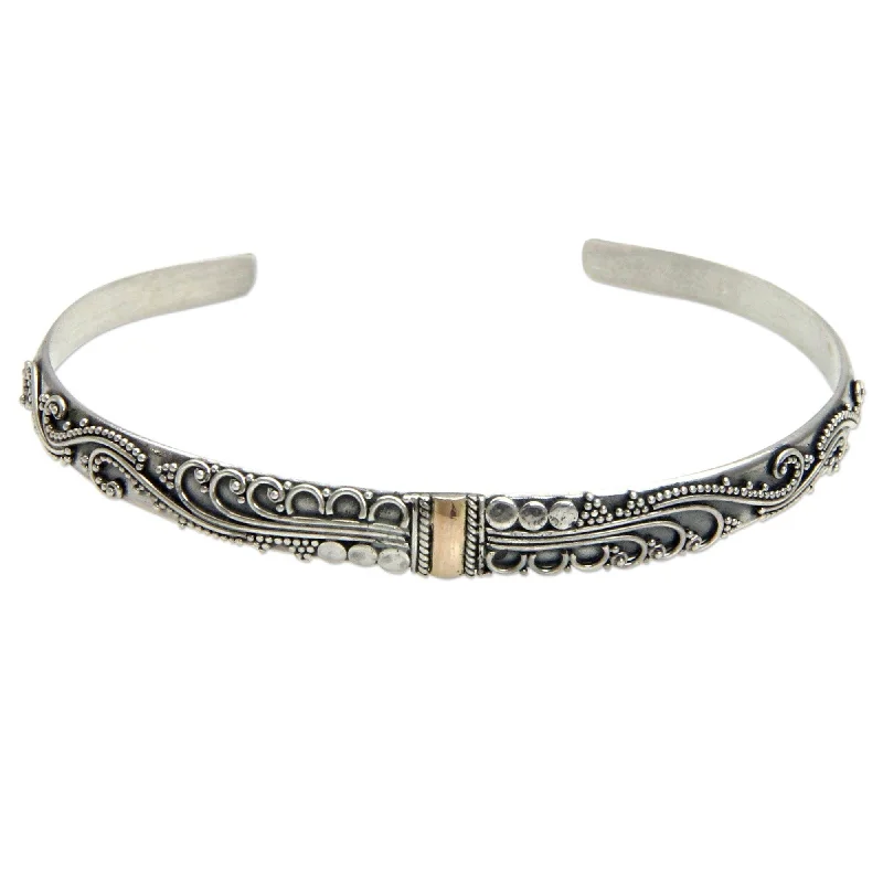 Handmade Sterling Silver 'Nature's Muse' Bracelet (Indonesia)