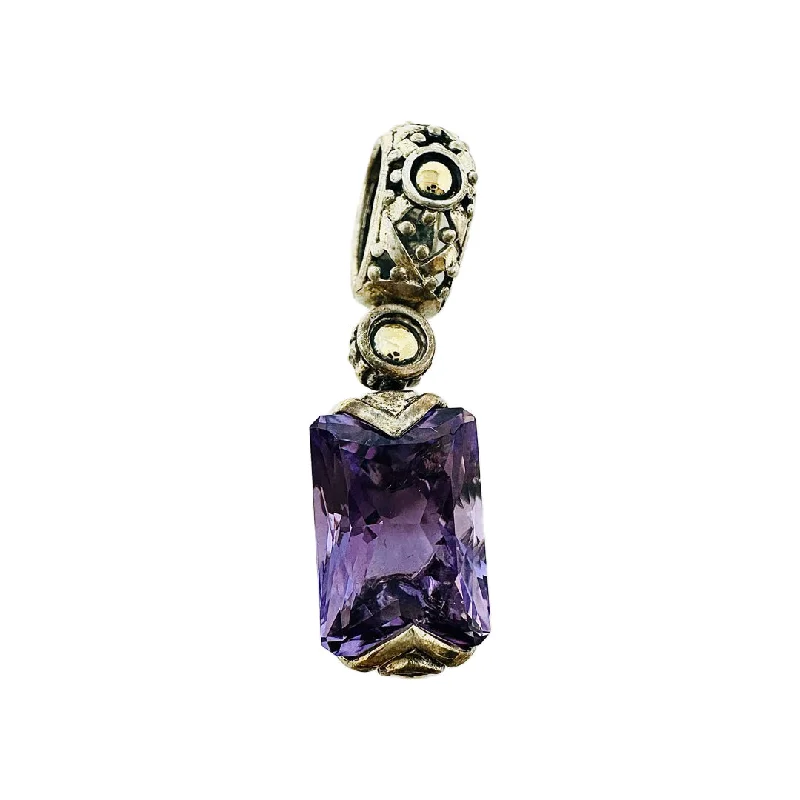 John Hardy Two-tone Amethyst Batu Pendant