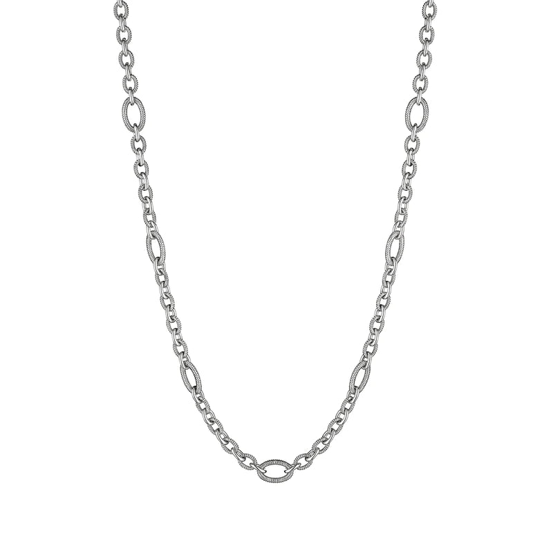 Judith Ripka Sterling Silver Eternity Signature Link Necklace