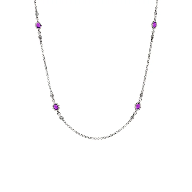 Konstantino Pythia Crystal Quartz Station Necklace