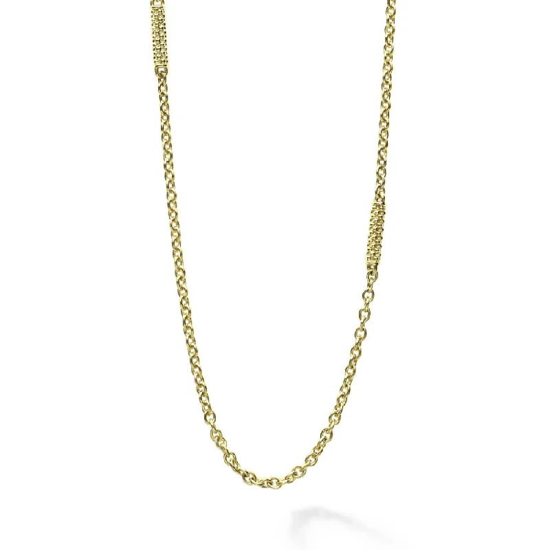 Lagos Superfine Caviar 7 Station Chain Necklace