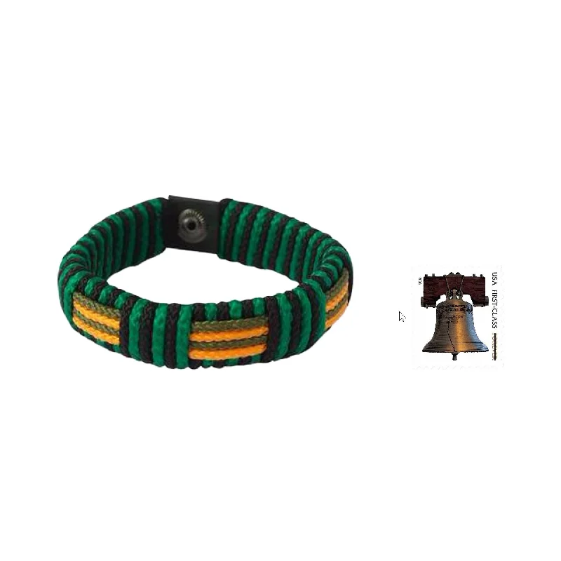 Men's Polyester Recycled Paper 'Essence of Africa' Bracelet (Ghana)