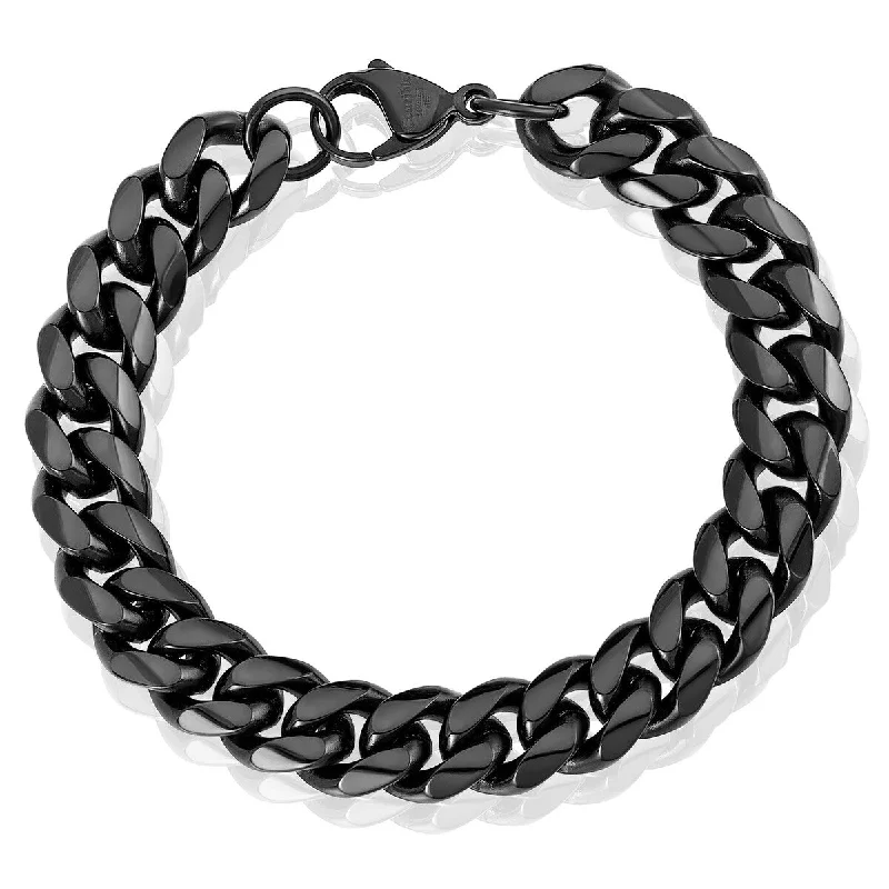 Men's Stainless Steel 12mm Curb Chain Bracelet 8.5"