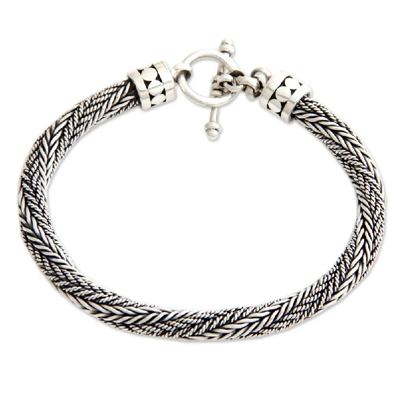 NOVICA Handmade Unity Sterling Silver Bracelet (Indonesia)