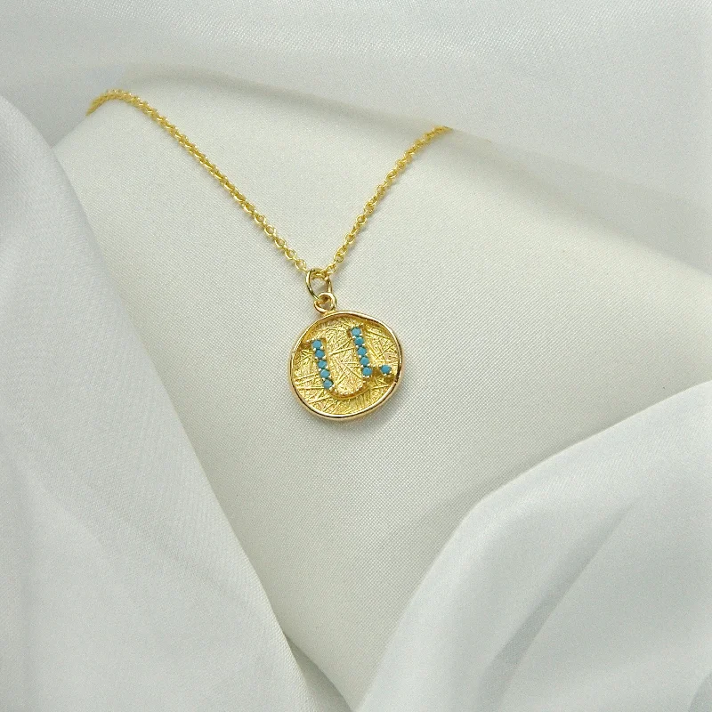 Round Armenian Initial Necklace