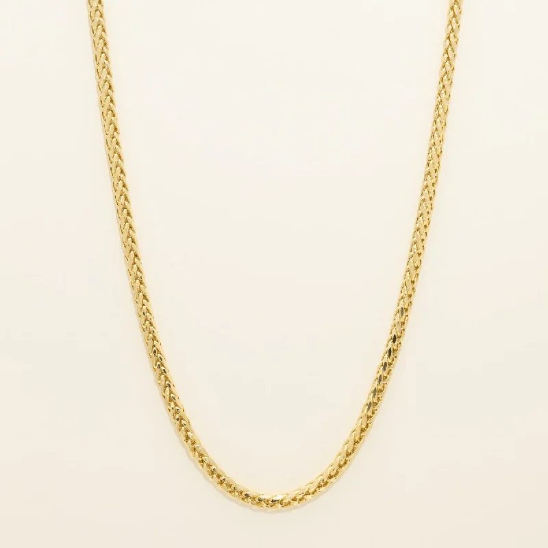 Palm Link Chain in 14k Yellow Gold (22 inches)