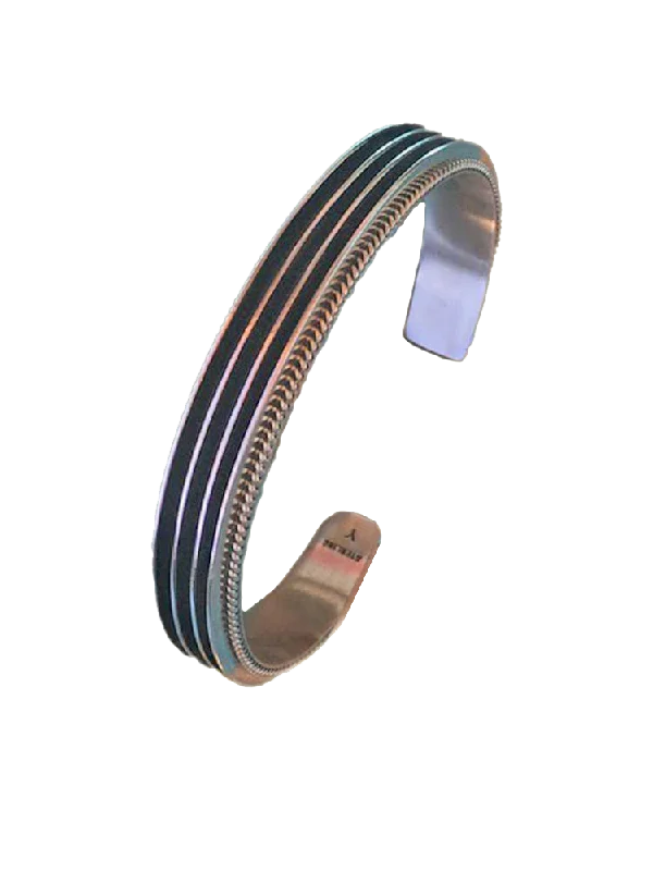 D Yazzie Parallel Line Cuff