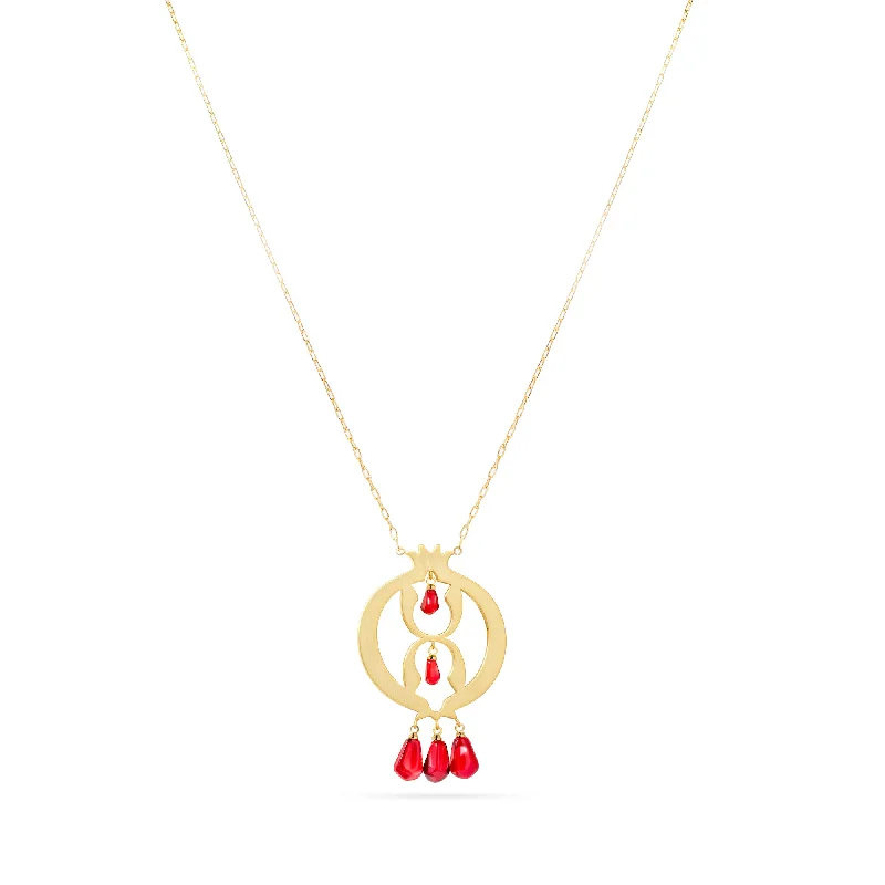 Pomegranate Long Necklace