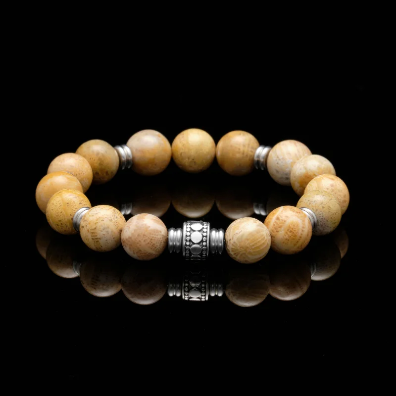 Stainless Steel Spacer Solar Plexus Chakra Bracelet