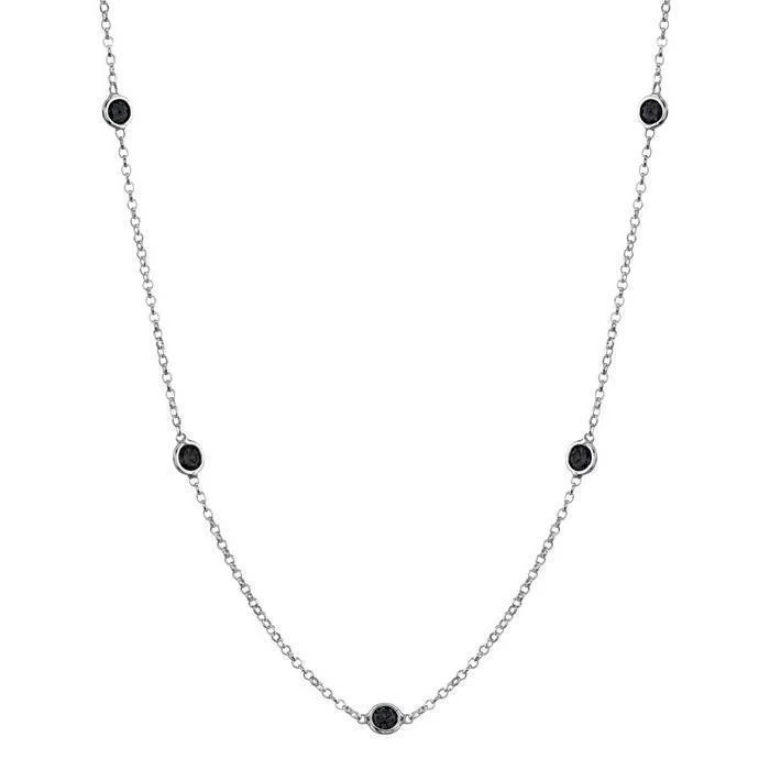 Black Diamond Station Necklace