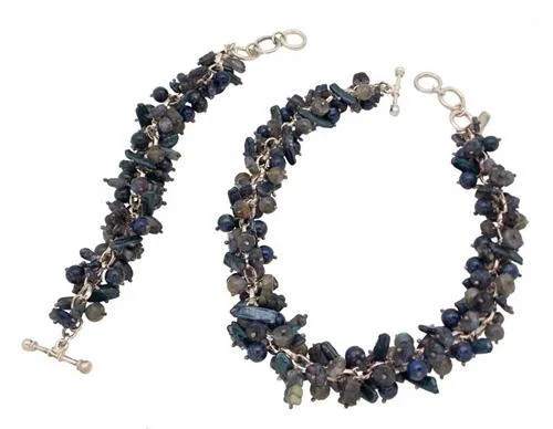 Sterling Silver Blue Multi Stone Chachki Set