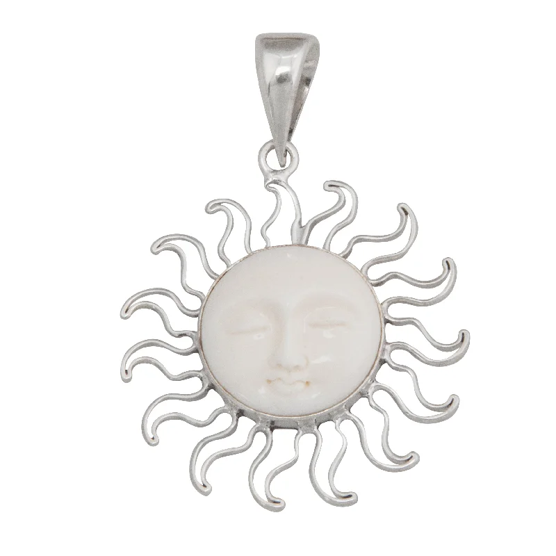 Sterling Silver Bone Sun Pendant