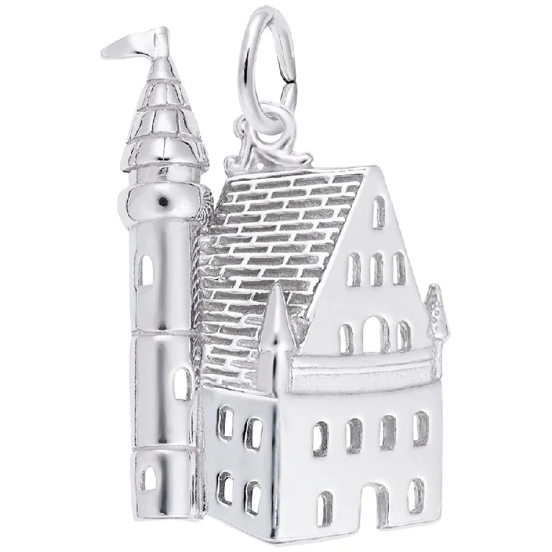 Sterling Silver Castle Charm