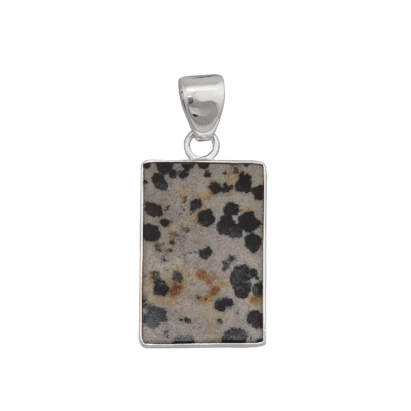 Sterling Silver Dalmatian Jasper Pendant