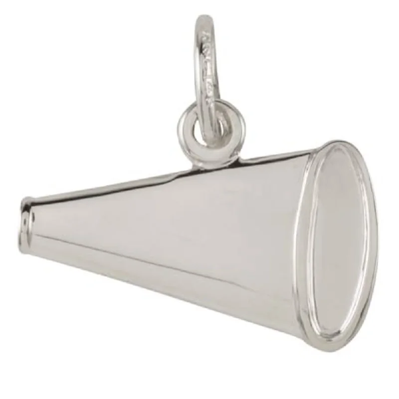 Sterling Silver Flat Megaphone Charm