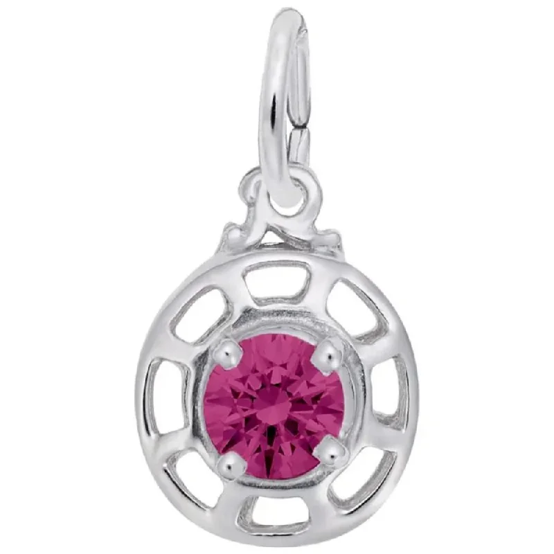 Sterling Silver Insightful Birthstone Charm