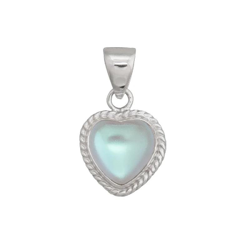 Heartthrob Sterling Silver Petite Luminite Rope Pendant