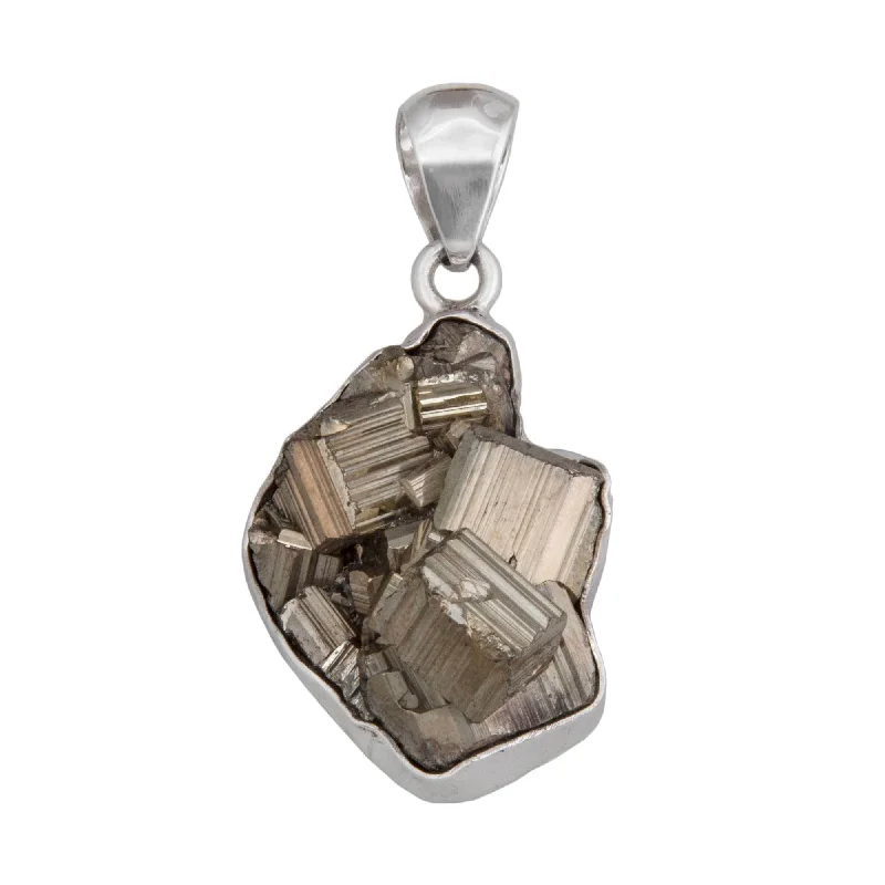 Sterling Silver Pyrite Pendant