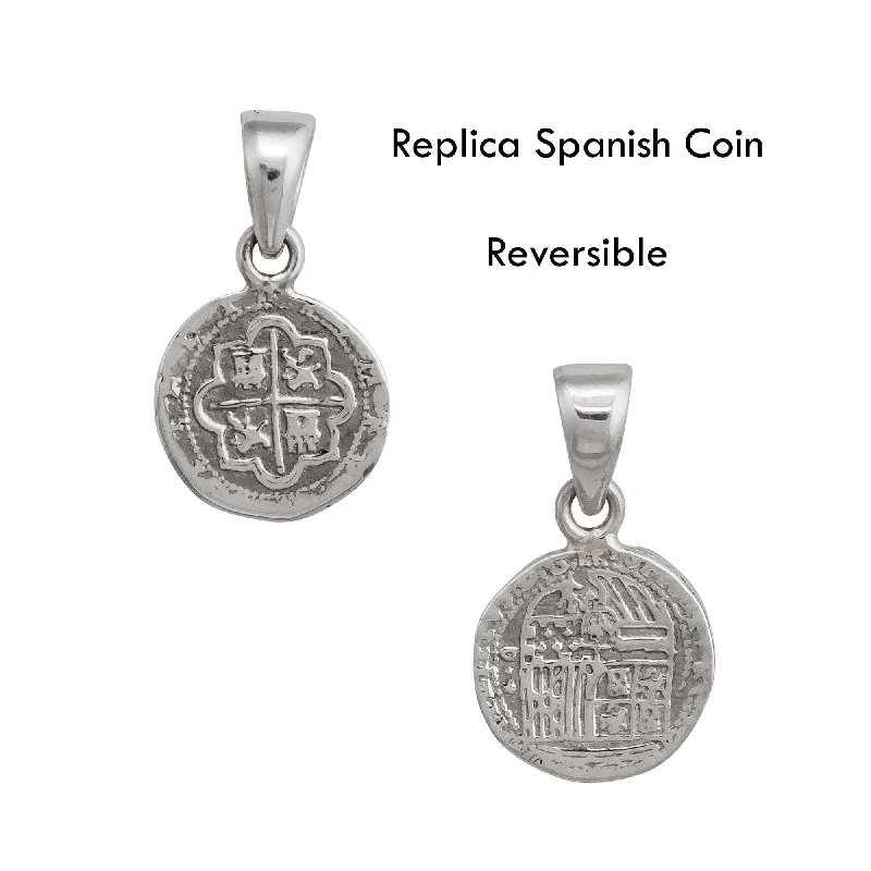 Sterling Silver Replica Spanish Coin Pendant