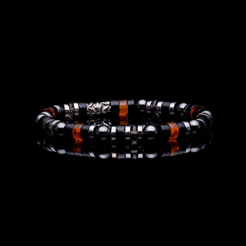 The Gladiator | Onyx, Hematite Beaded Bracelet