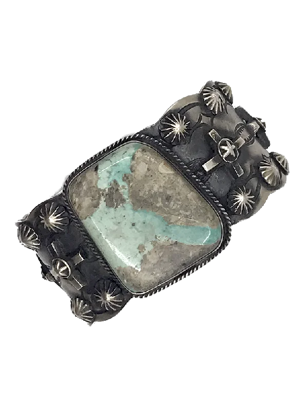 Conchos + Crosses Turquoise Cuff