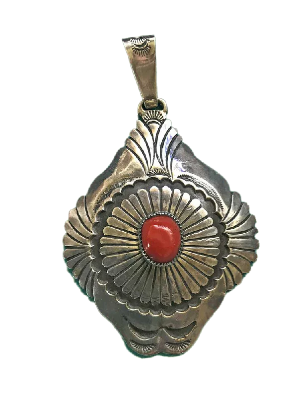 Vintage Coral + Silver Pendant (Jewelry for a Cause)