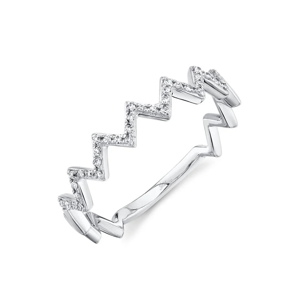 0.11ctw Diamond Zig Zag Ring