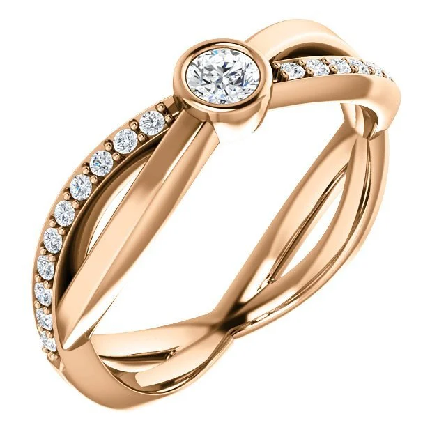 14KT Gold 1/3 CTW Diamond Inifinity-Inspired Ring