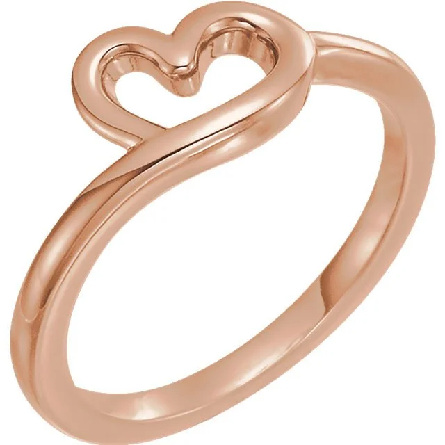 14KT GOLD HEART CHILD RING