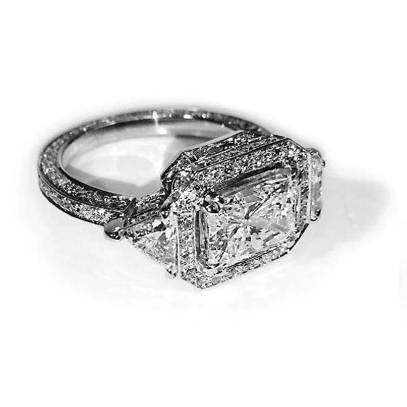 'The Debbie' Bespoke Three Stone Engagement Ring