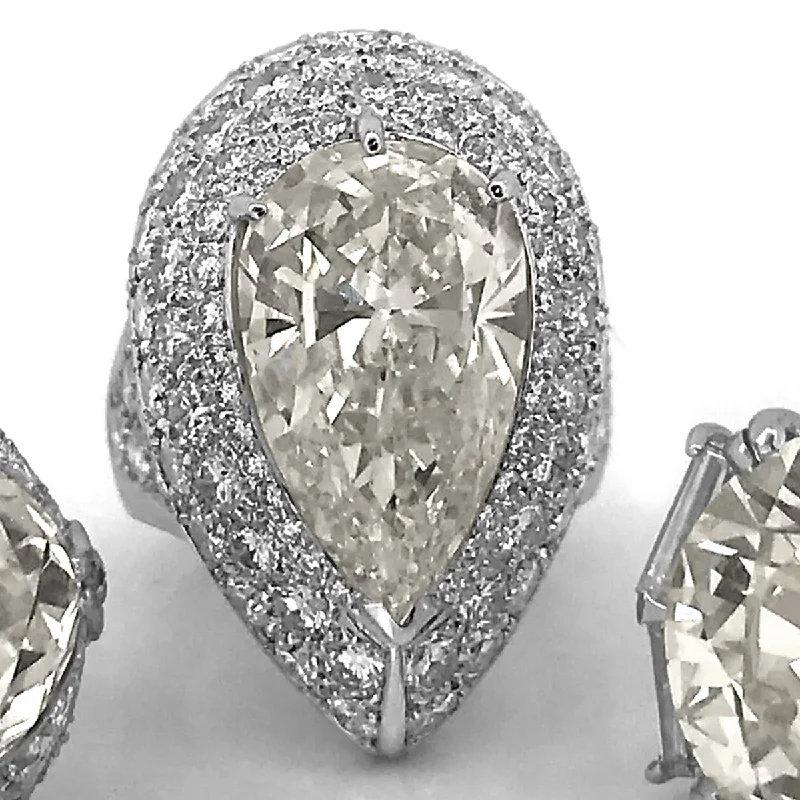 Estate Champagne Colored VS Pear Shape Diamond Ring