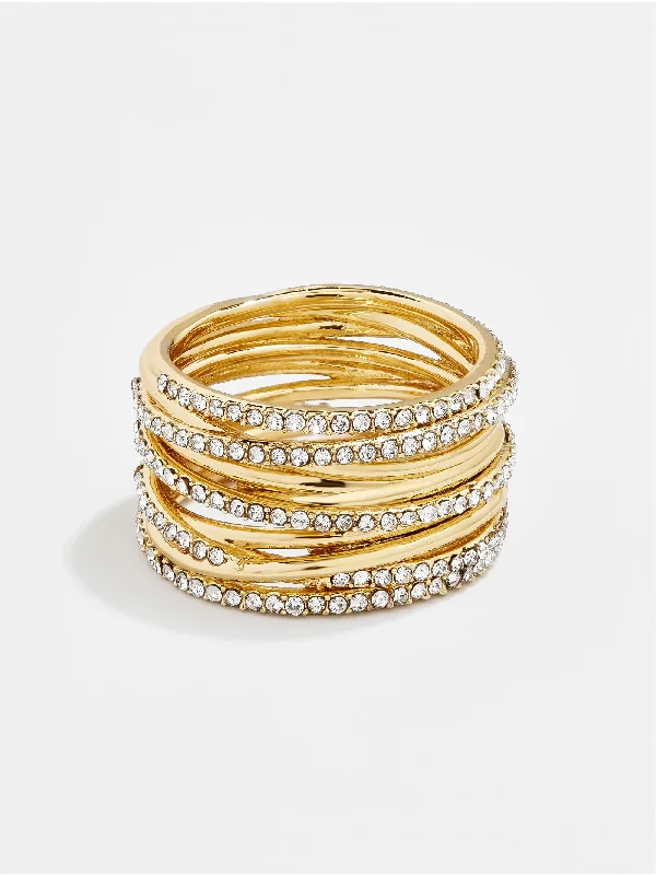 Jamila Ring - Gold/Pavé